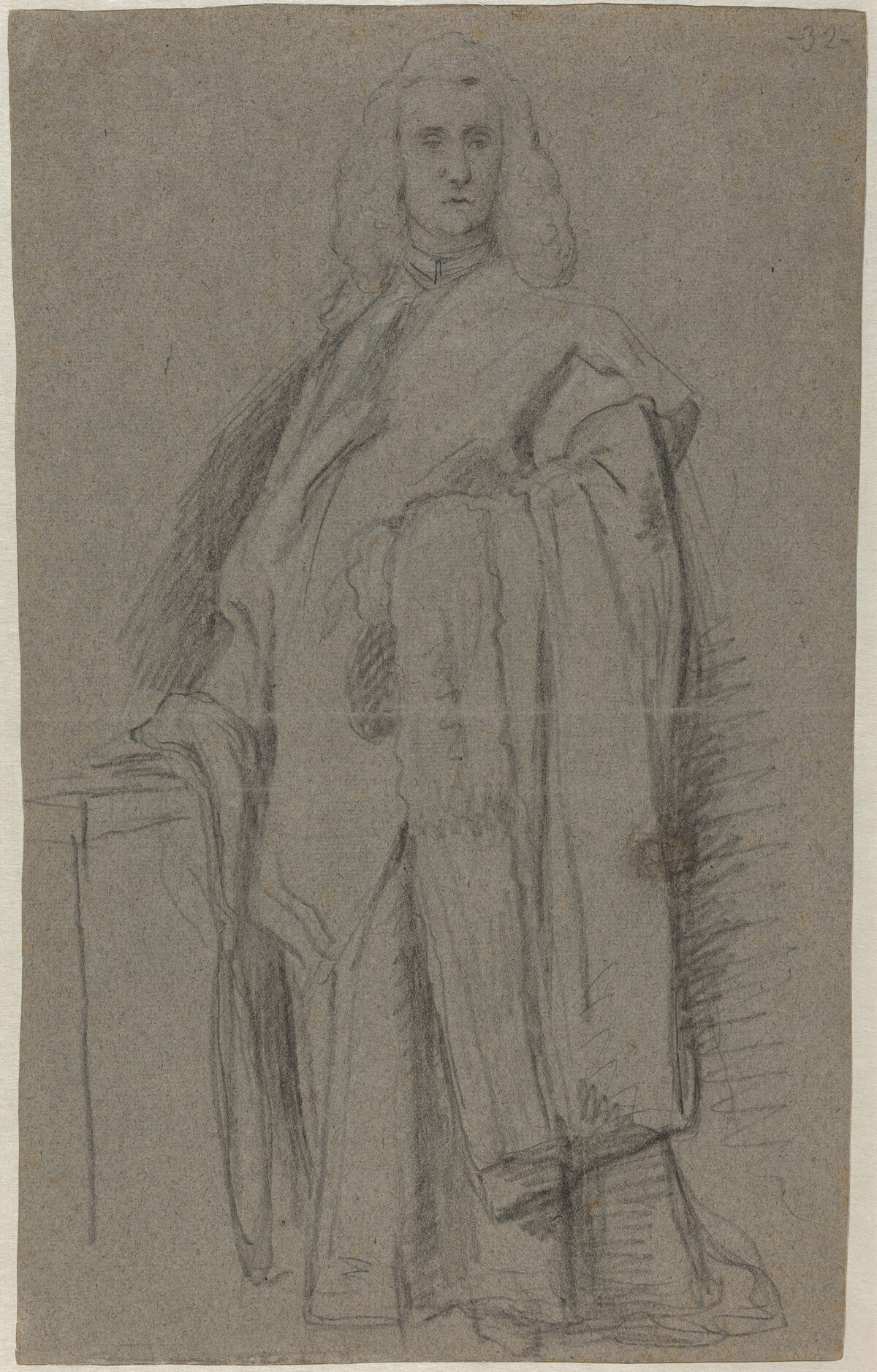 A Venetian Procurator of San Marco [recto] by Alessandro Longhi or Pietro Longhi