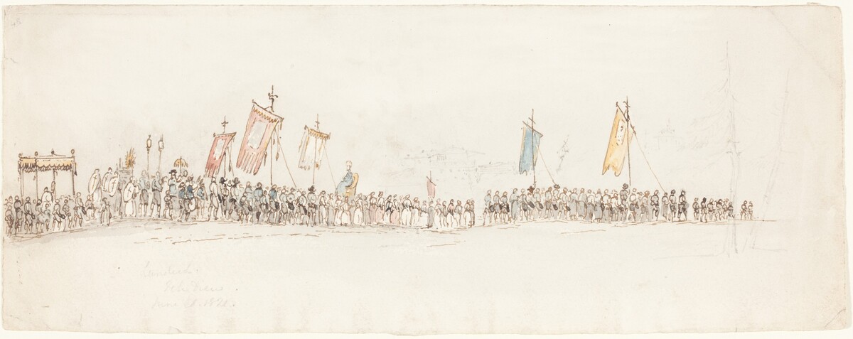 Religious Procession in Landeck by Attributed to George Jones