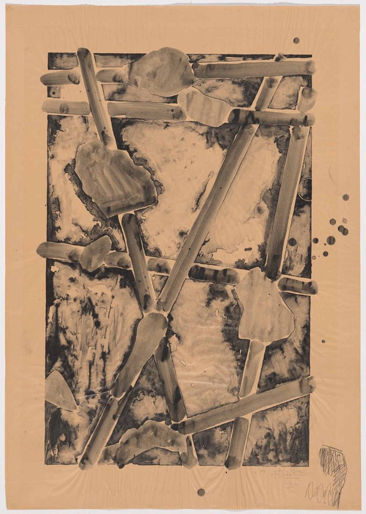 Four Panels from Untitled 1972 [D panel, working proof 2] by Jasper Johns