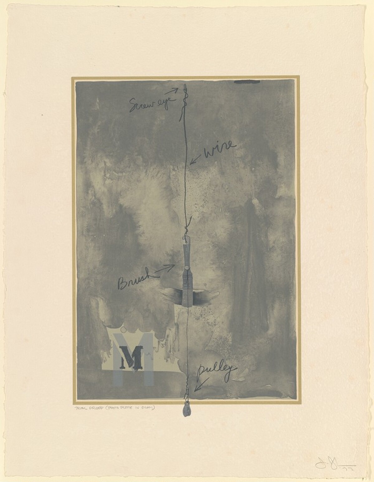"M" [trial proof] by Jasper Johns