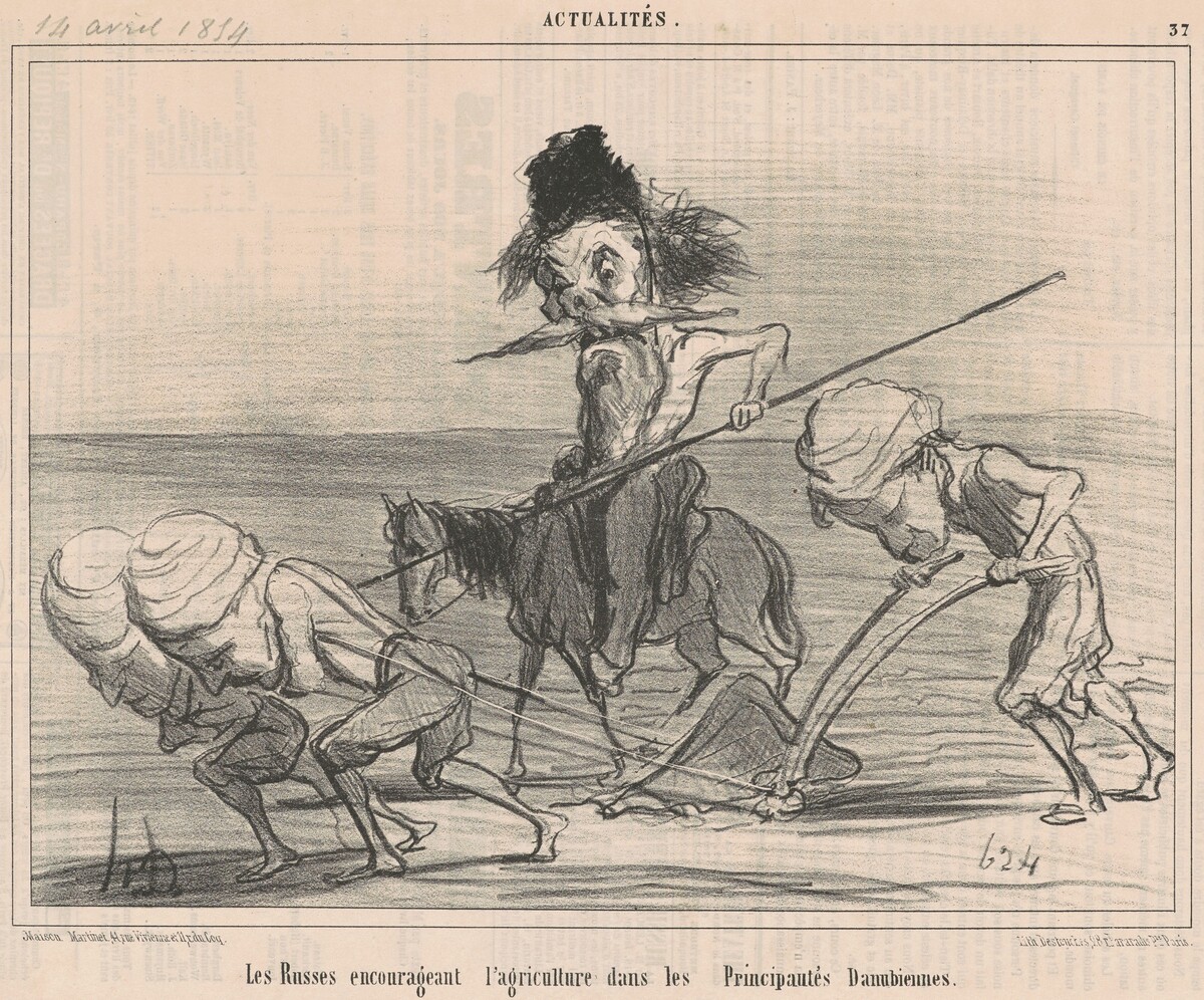 Les russes encourageant l'agriculture by Honoré Daumier