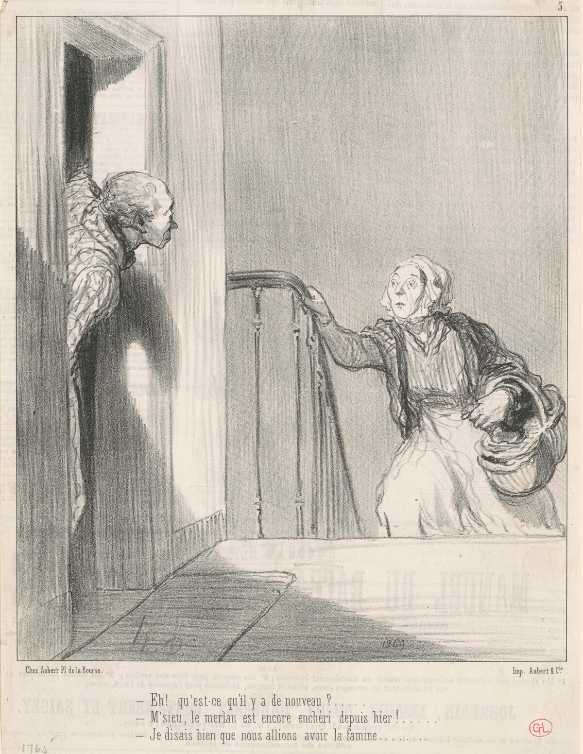 Eh! Qu'est-ce qu'il y a de nouveau? ... by Honoré Daumier