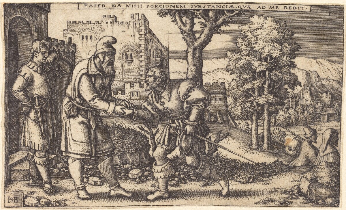 Departure of the Prodigal Son by Sebald Beham