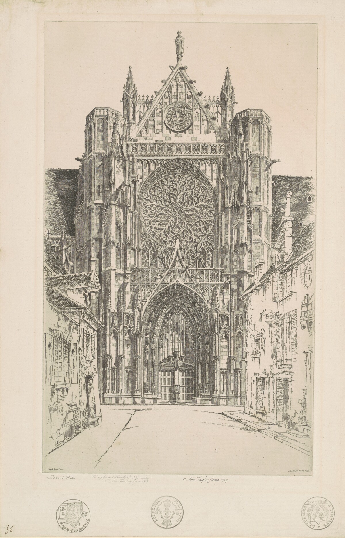 Gothic Glory, Sens Cathedral by John Taylor Arms