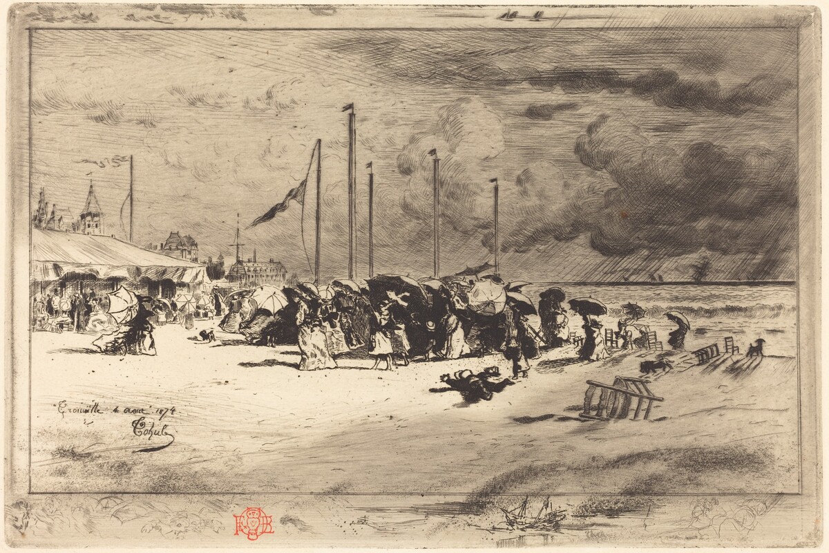 Un Grain à Trouville (Squall at Trouville) by Félix-Hilaire Buhot