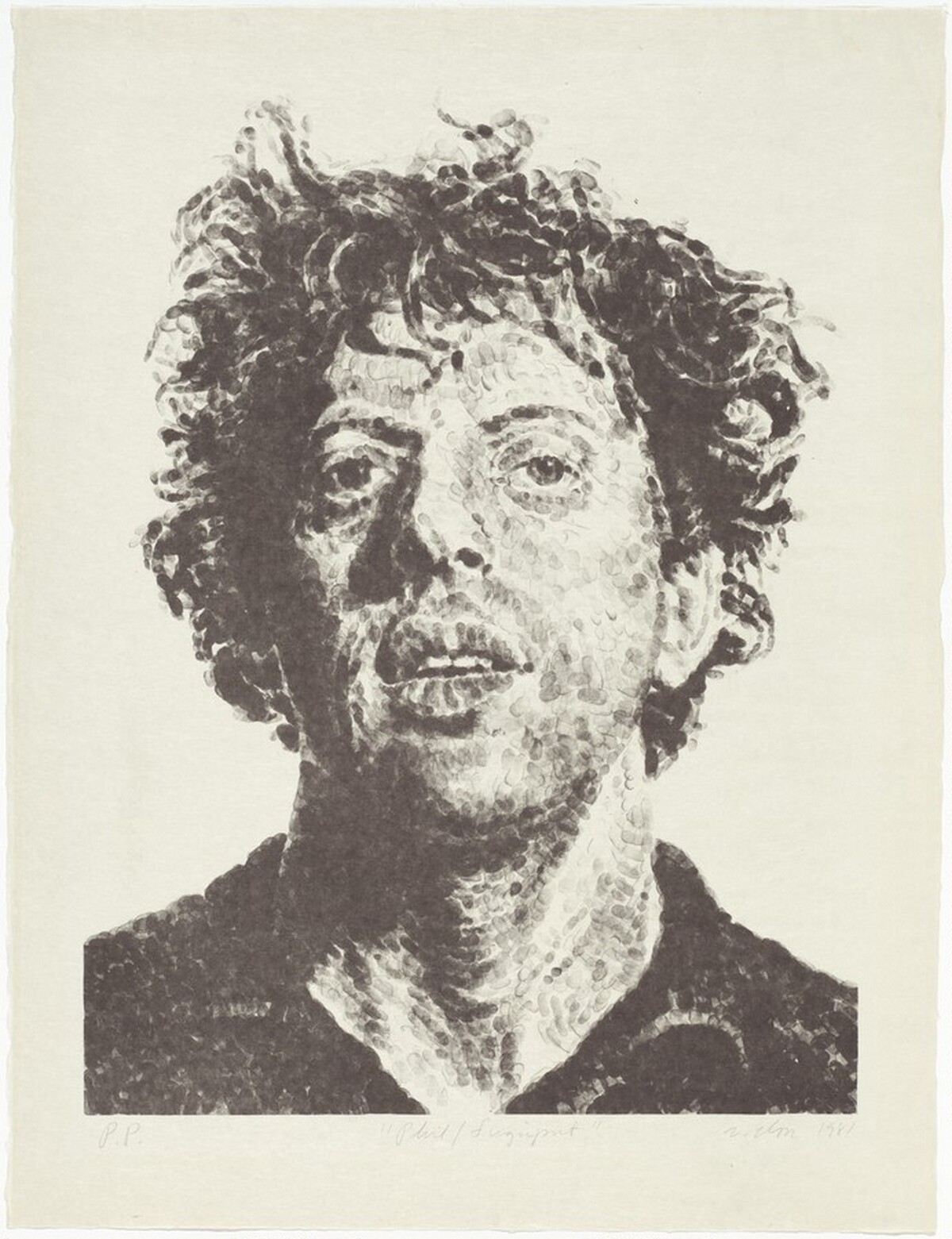 Phil / Fingerprint by Chuck Close