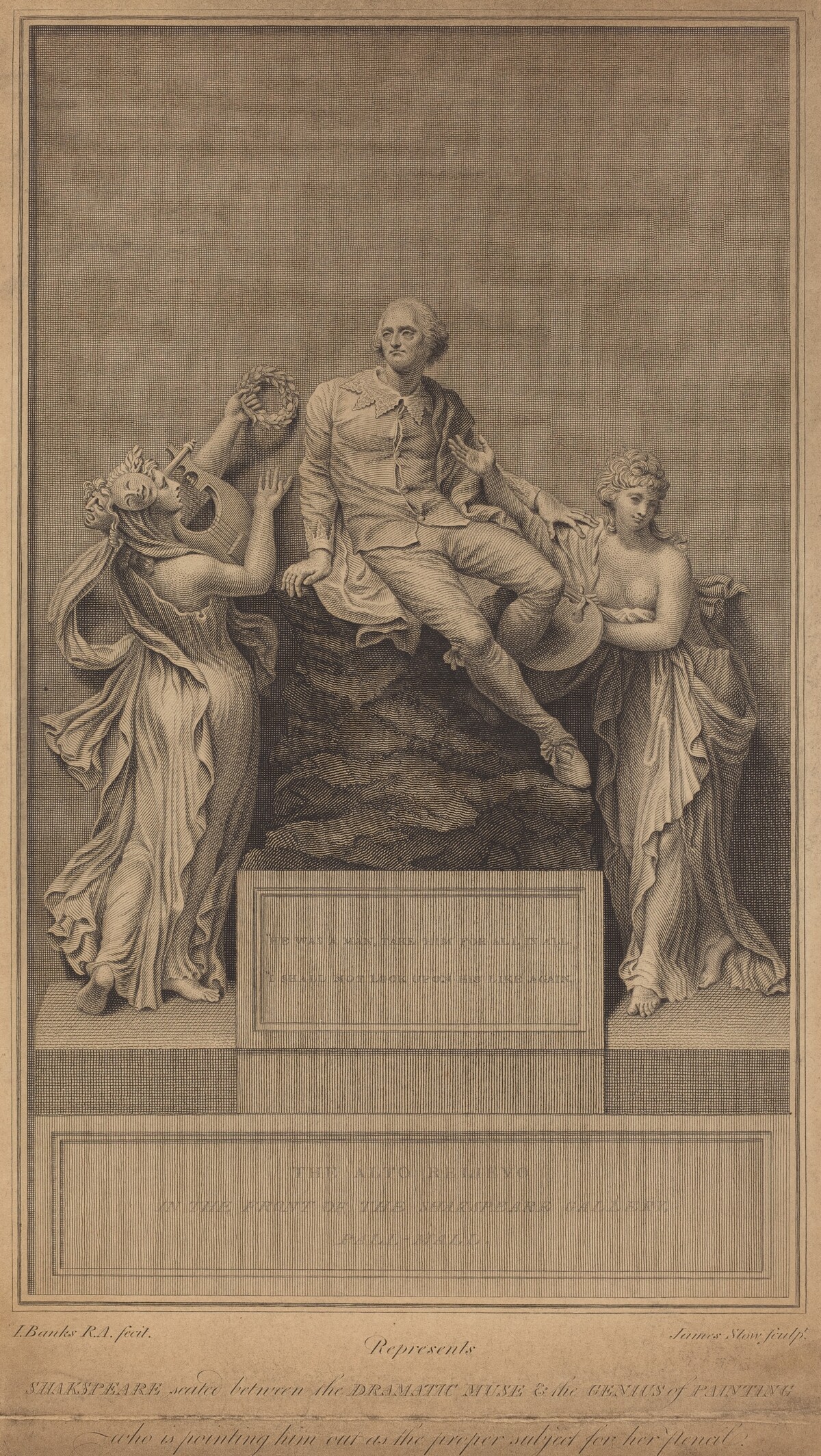 Monument to William Shakespeare by James Stow after Thomas Banks