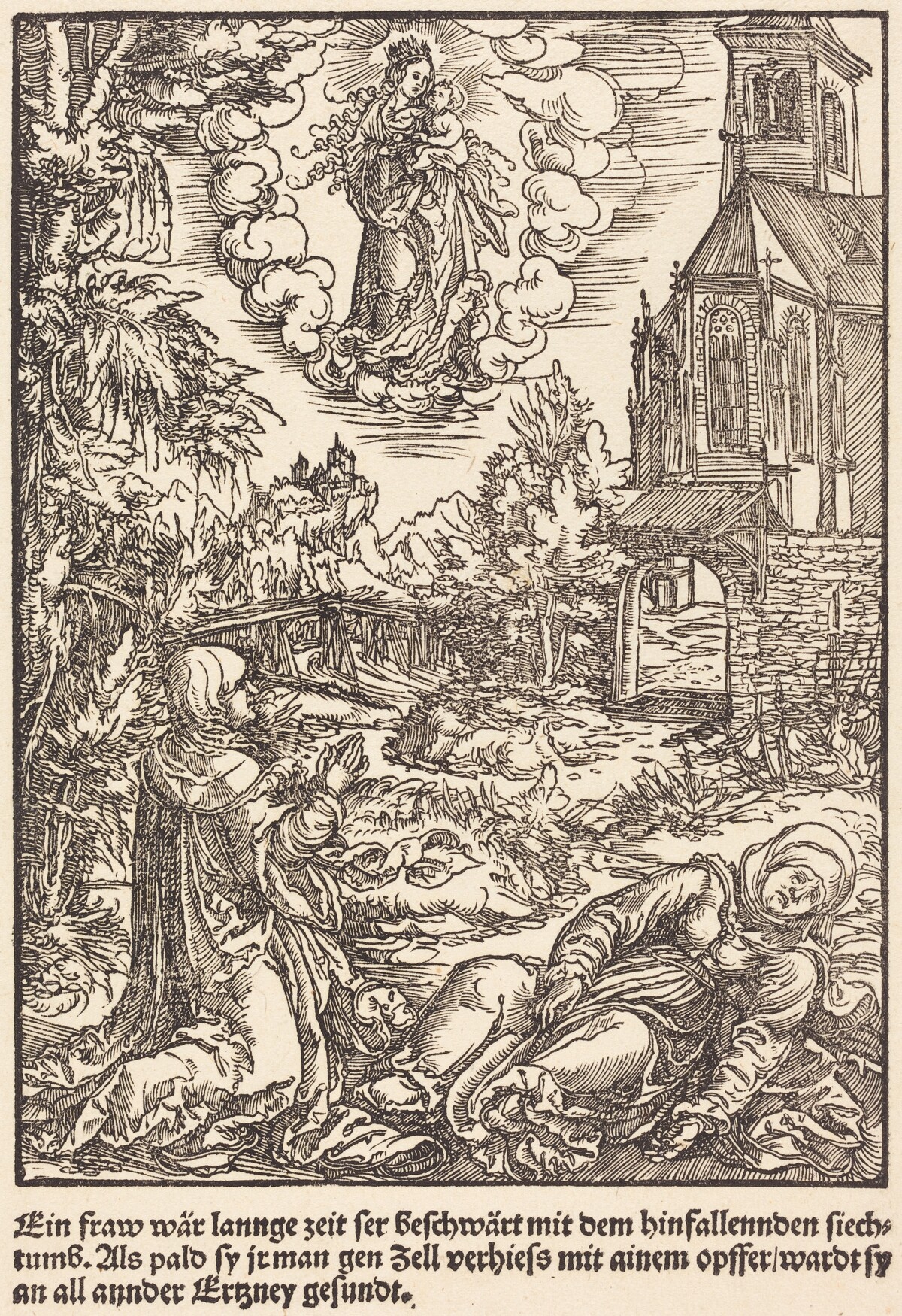 Ein Frau war lannge Zeit ... by Master of the Miracles of Mariazell