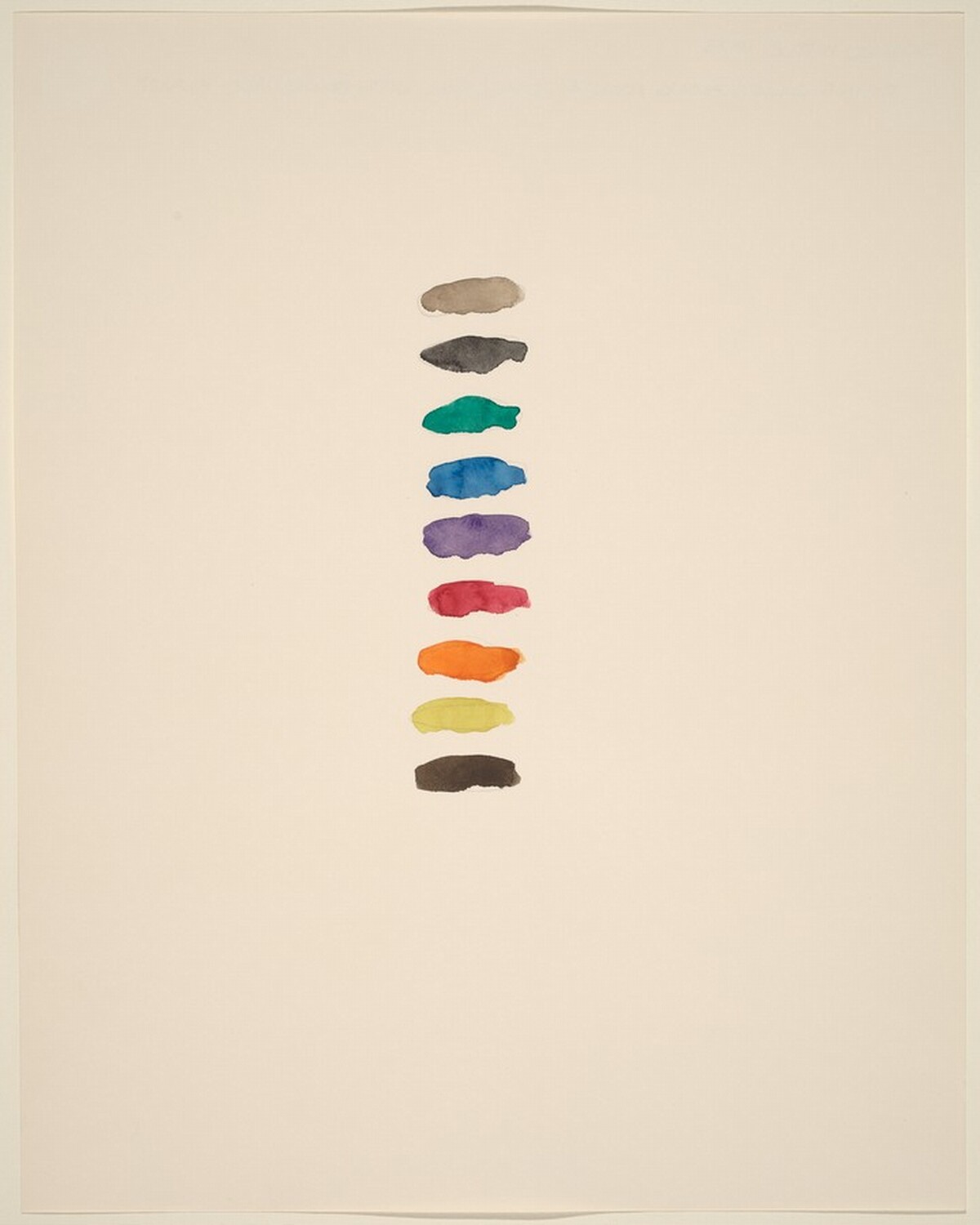 Rising Colors Along Frontal Diagonal with Downward Slant by Richard Tuttle