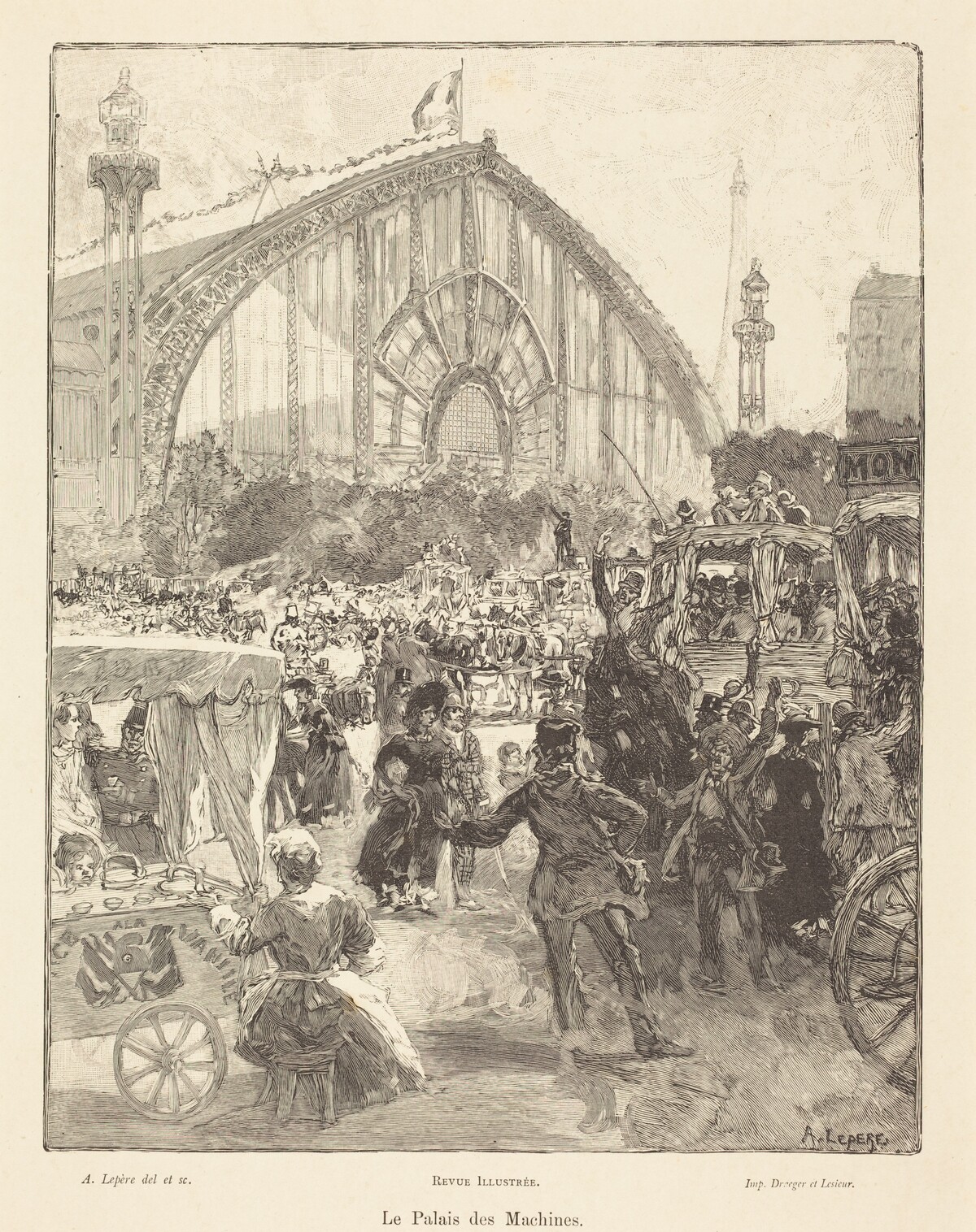 Le Palais des Machines by Auguste Lepère
