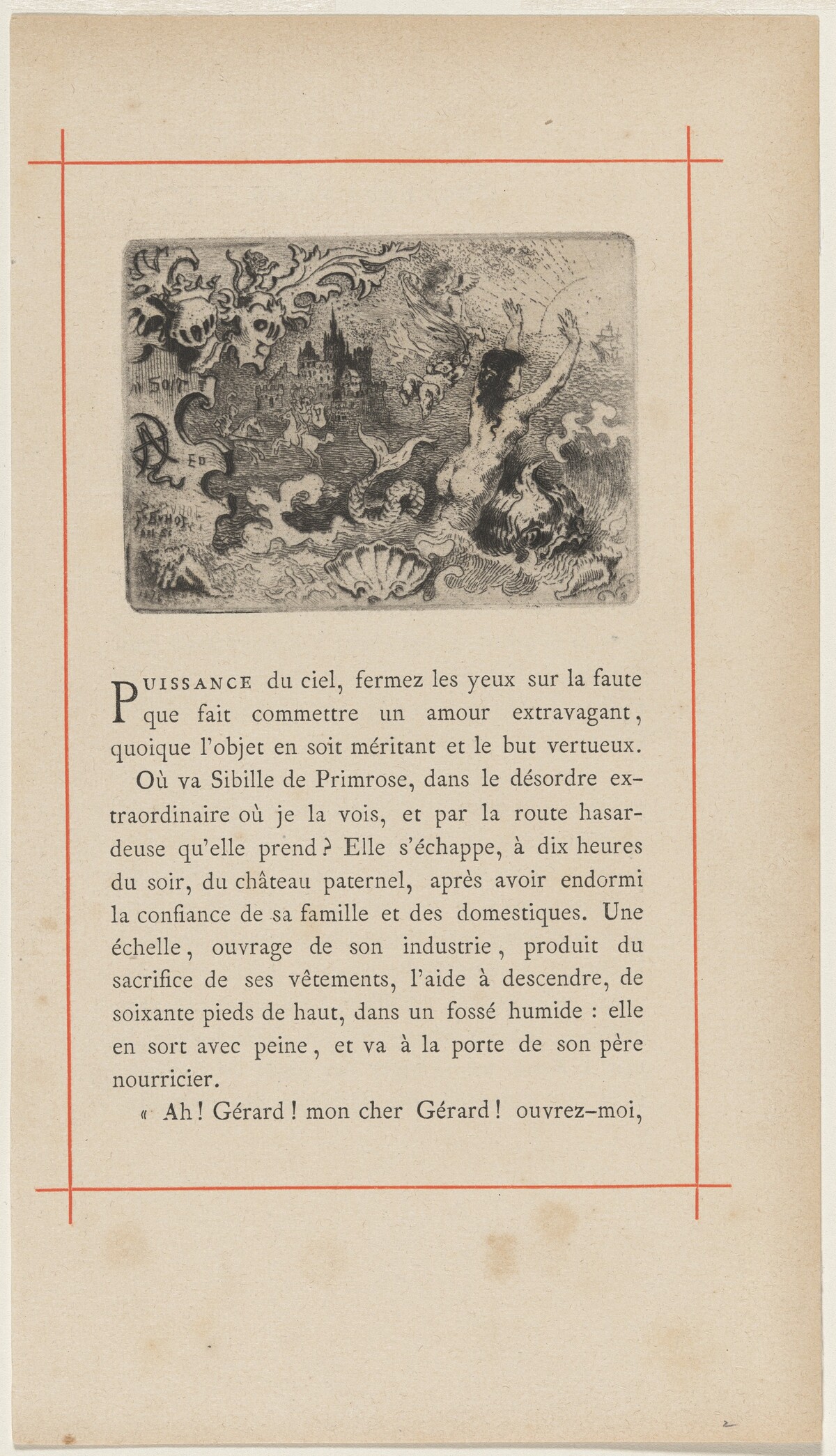 Second Vignette by Félix-Hilaire Buhot