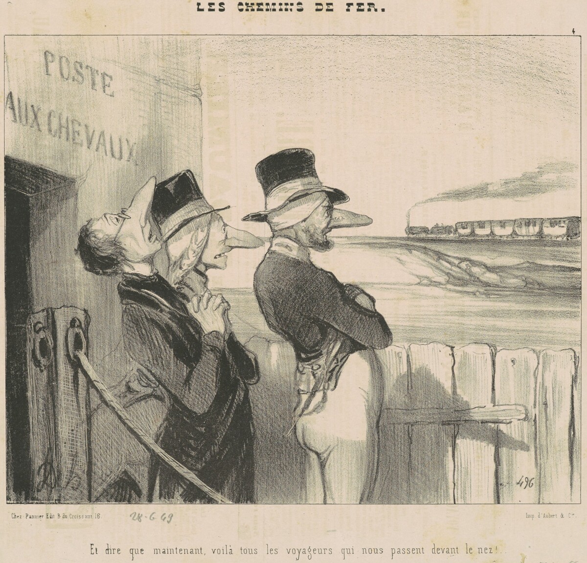Et ... Voila ...Les voyageurs qui nous passent devant le nez! by Honoré Daumier