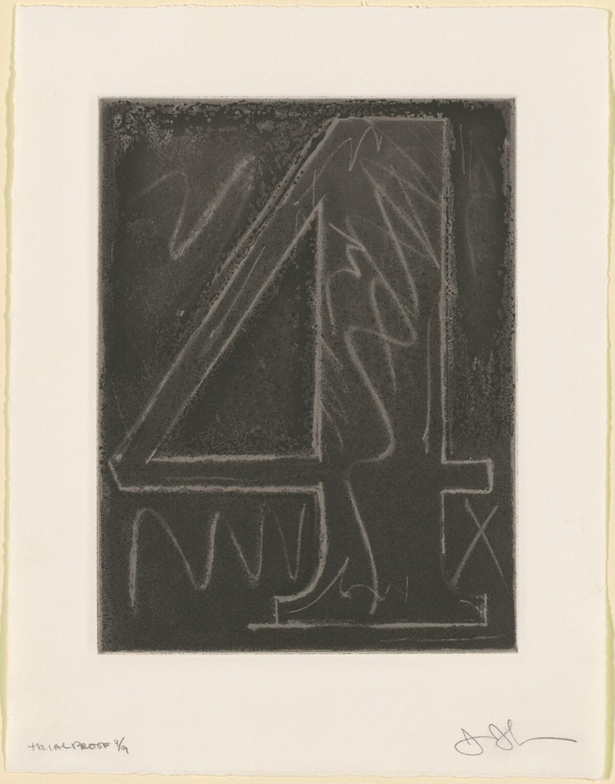 Figure 4 [trial proof 4] by Jasper Johns