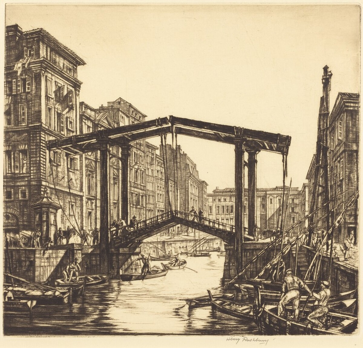 Canal de la Douane, Marseilles by Henry Rushbury