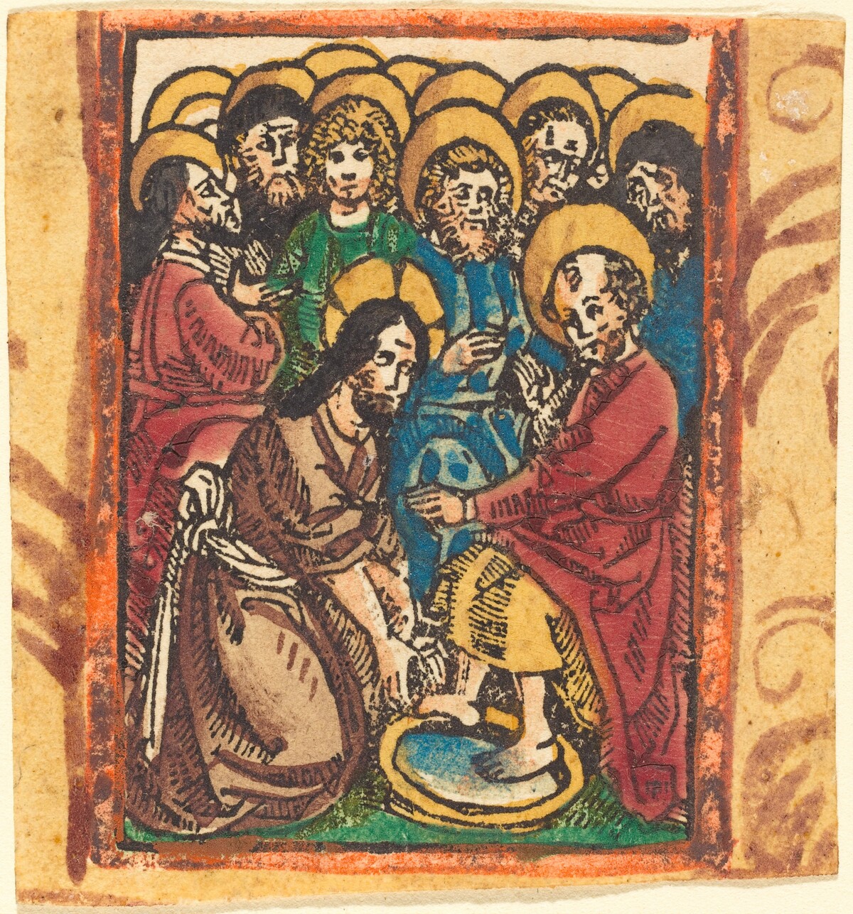 Christ Washing the Feet of the Apostles by German 15th Century