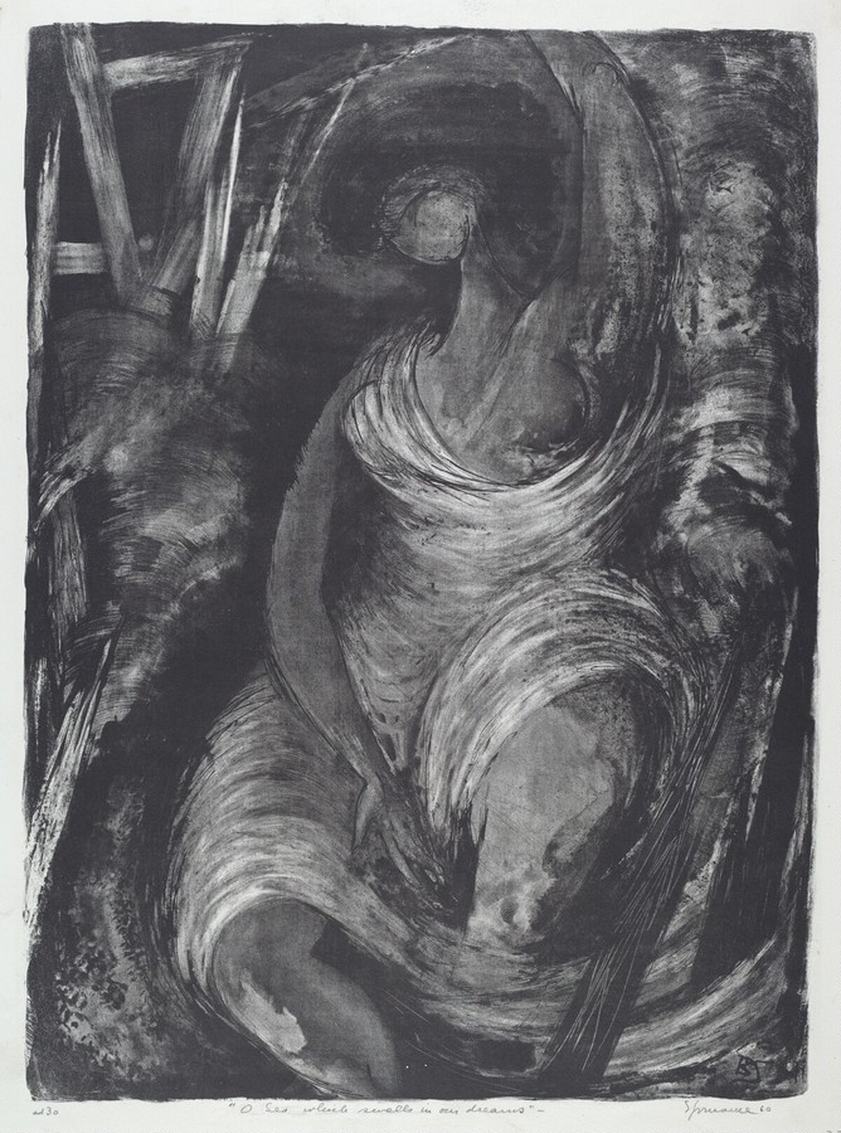 O Sea Which Swells in Our Dreams [recto] by Benton Murdoch Spruance