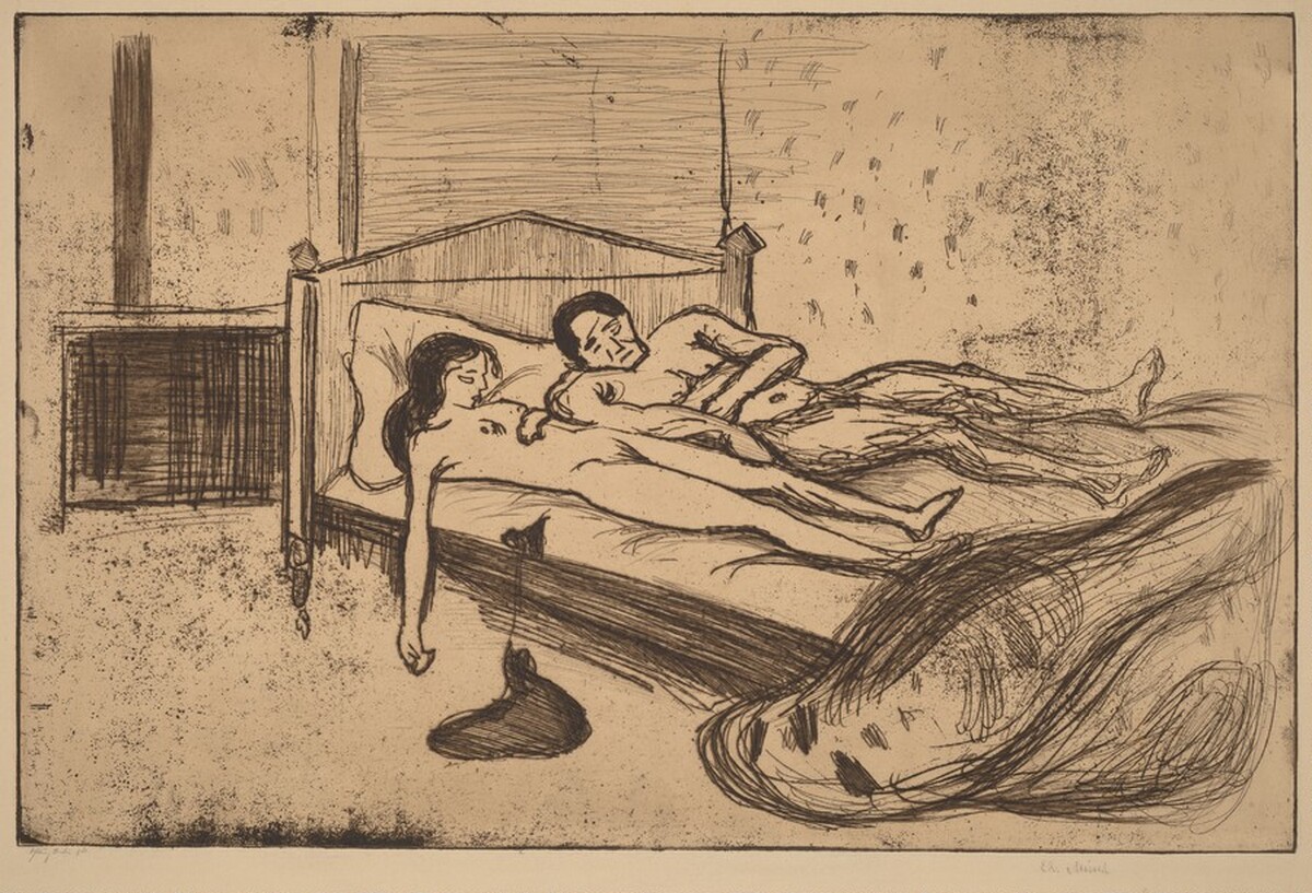The Dead Lovers (Totes Liebespaar) by Edvard Munch