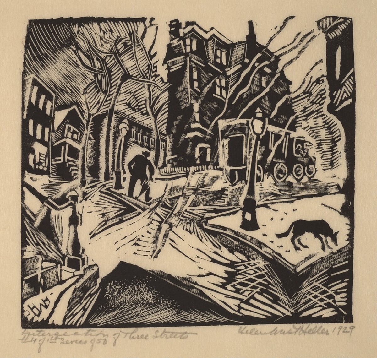 Intersection of Three Streets by Helen West Heller