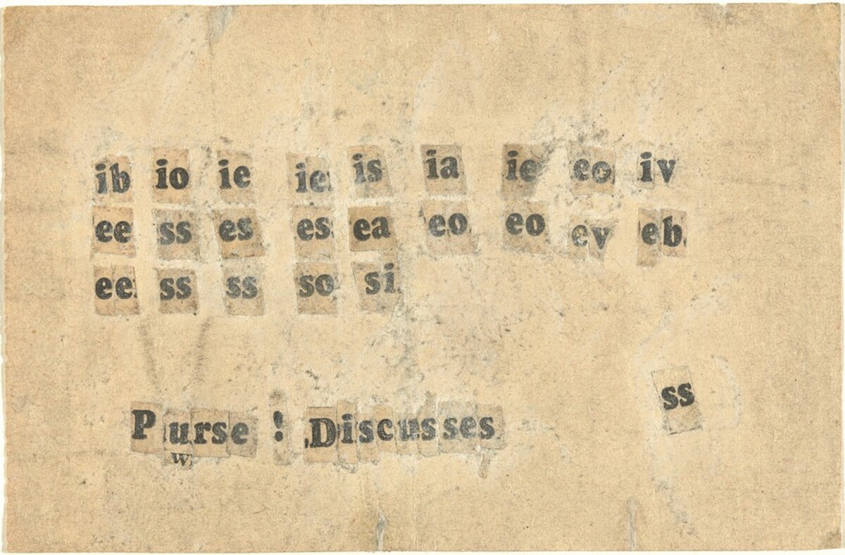 Untitled (Purse ! Discusses) by James Castle