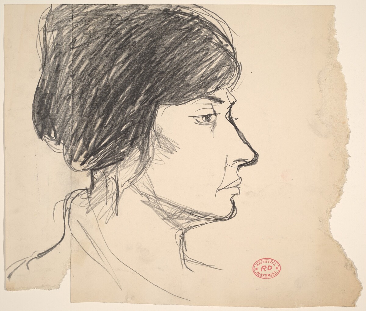 Untitled [profile head of a woman] by Richard Diebenkorn