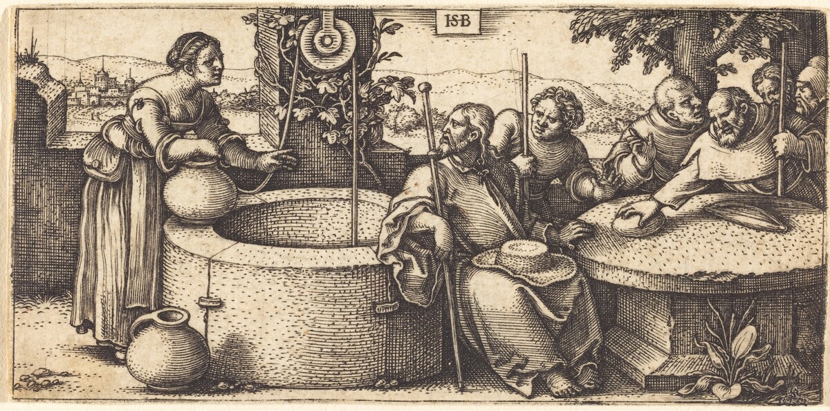 Christ and the Woman of Samaria by Sebald Beham