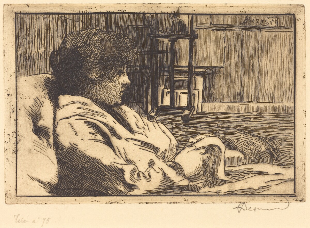 Woman Reading in the Studio (La Lecture dans l'atelier) by Albert Besnard