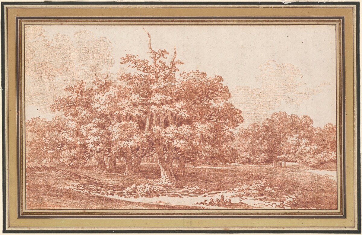 The Carrefour de l'Aiguille in the Forest of Fontainebleau by Attributed to Jean-Baptiste Le Prince