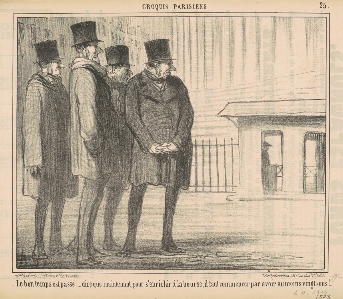Le bon temps est passé ... by Honoré Daumier