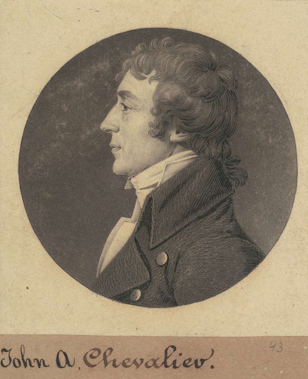 Jean Auguste Marie de Chevallié by Charles B. J. Févret de Saint-Mémin