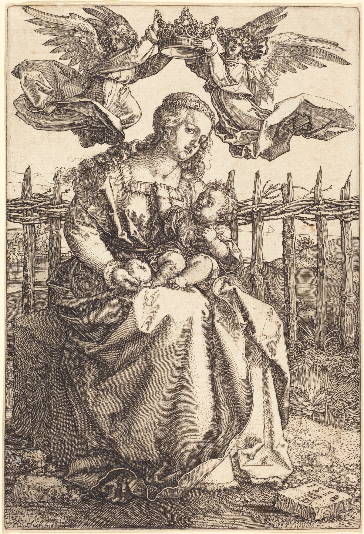 The Virgin and Child Crowned by Two Angels by Albrecht Dürer