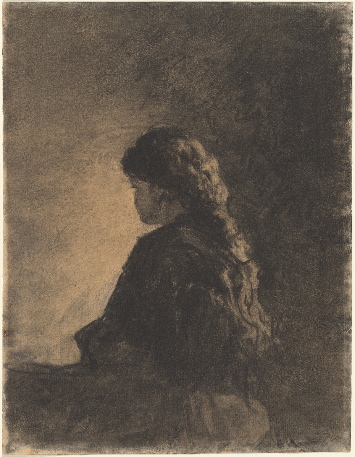 Seated Girl by William Morris Hunt