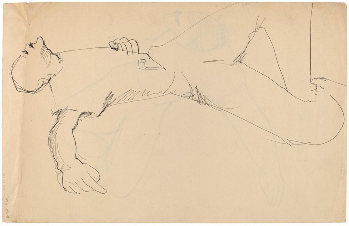 Reclining Man [verso] by Mark Rothko