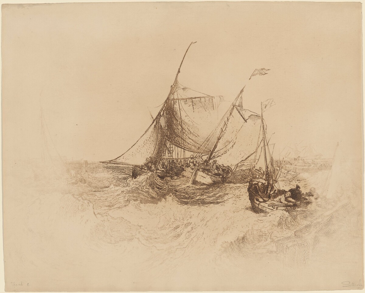 Calais Pier by Francis Seymour Haden after Joseph Mallord William Turner