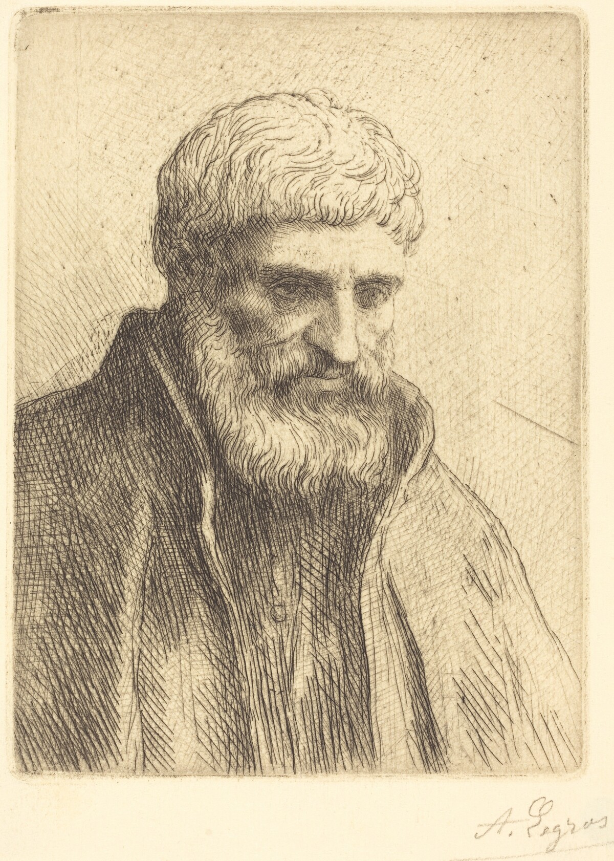 Study of an Old Man (Etude de vieillard) by Alphonse Legros