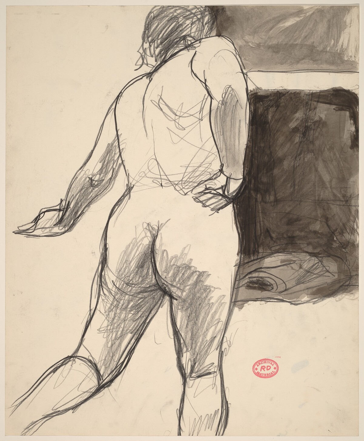 Untitled [nude in the studio seen from behind] by Richard Diebenkorn