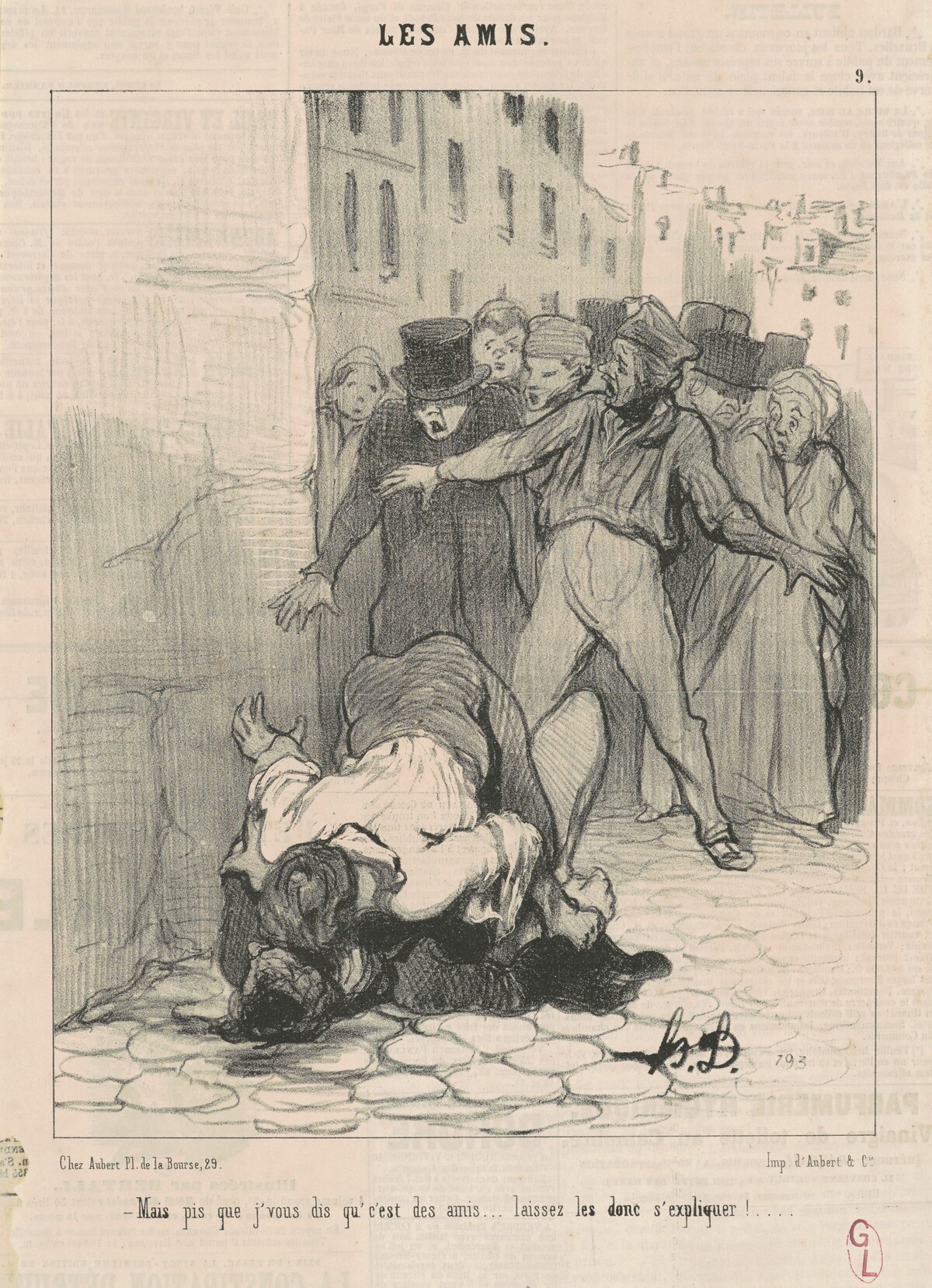 Mais pis que j'vous dis qu'c'est des amis ... by Honoré Daumier
