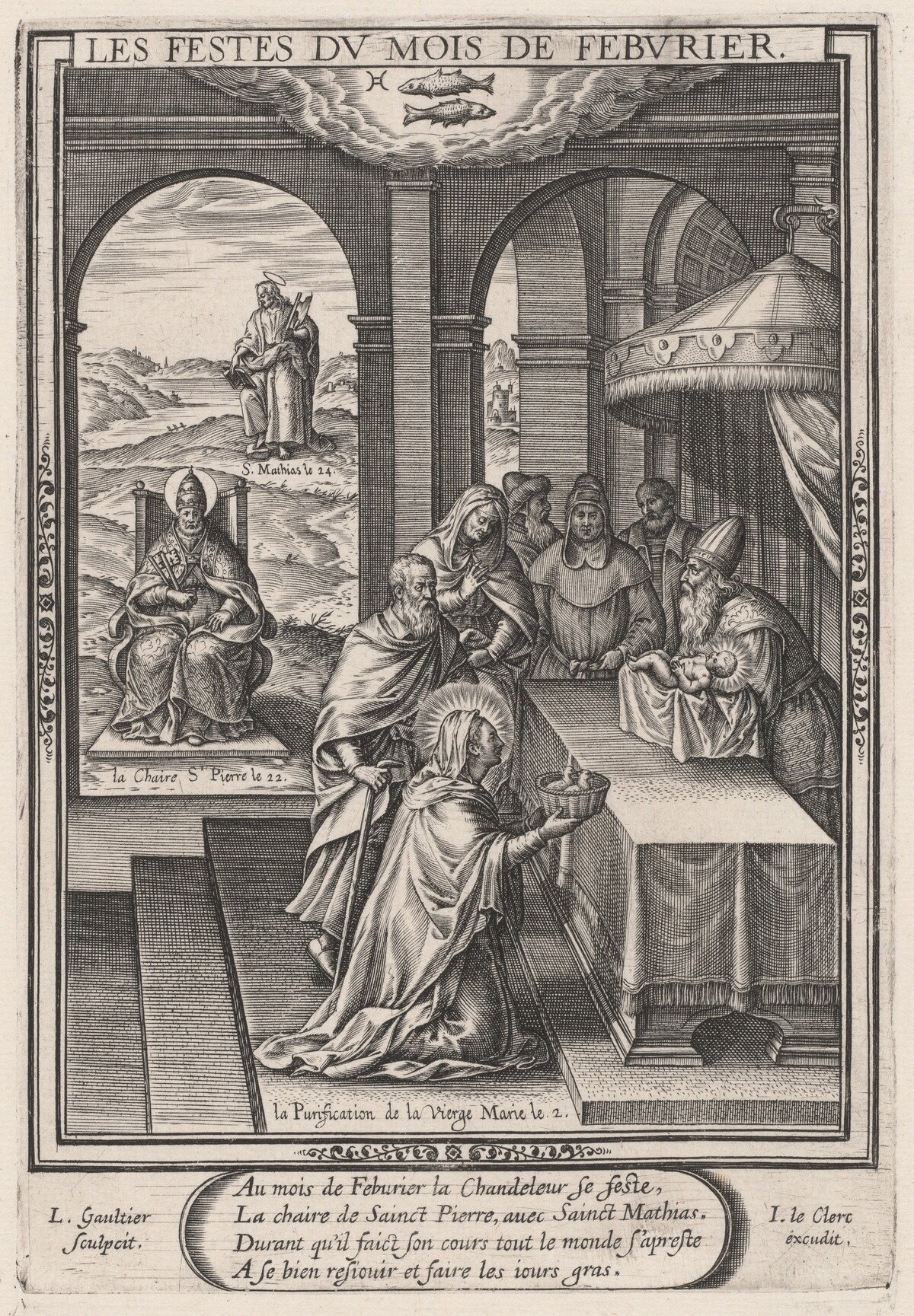 Les Festes du mois de Feburier (February: the Purification of the Virgin) by Léonard Gaultier