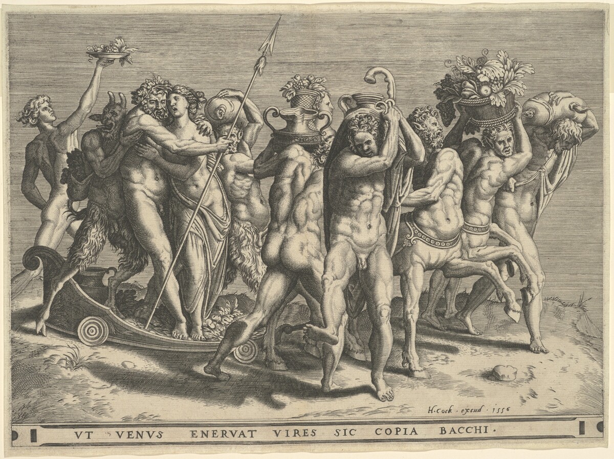 Venus and Bacchus by Netherlandish 16th Century (formerly attributed to Cornelis Cort)