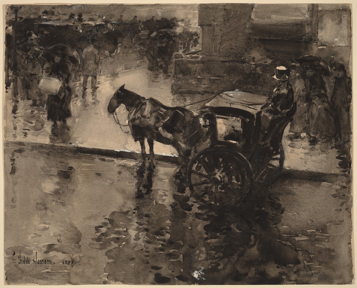 The Up-Tide on the Avenue by Childe Hassam