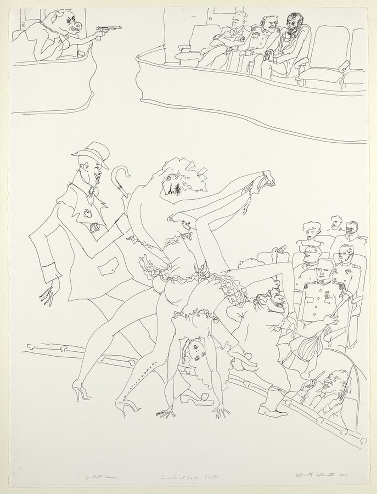 Lincoln at Ford's Theater by Warrington Colescott