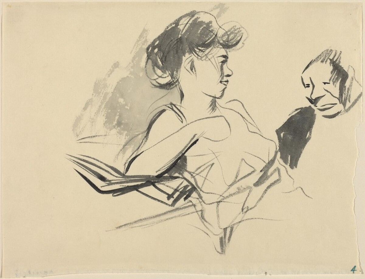 Man and Woman Conversing by Jean-Louis Forain