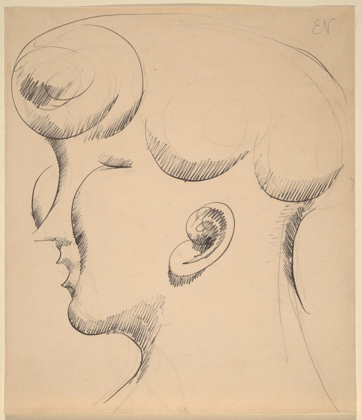 Woman's Head in Profile, Facing Left by Elie Nadelman