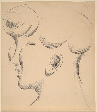 Woman's Head in Profile, Facing Left