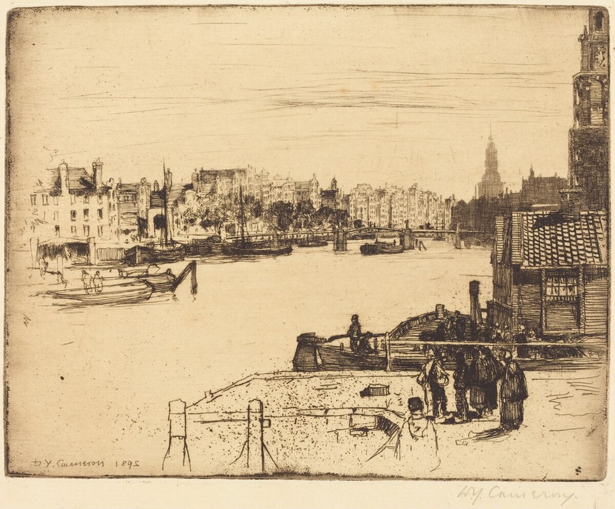 A Canal: Amsterdam by David Young Cameron