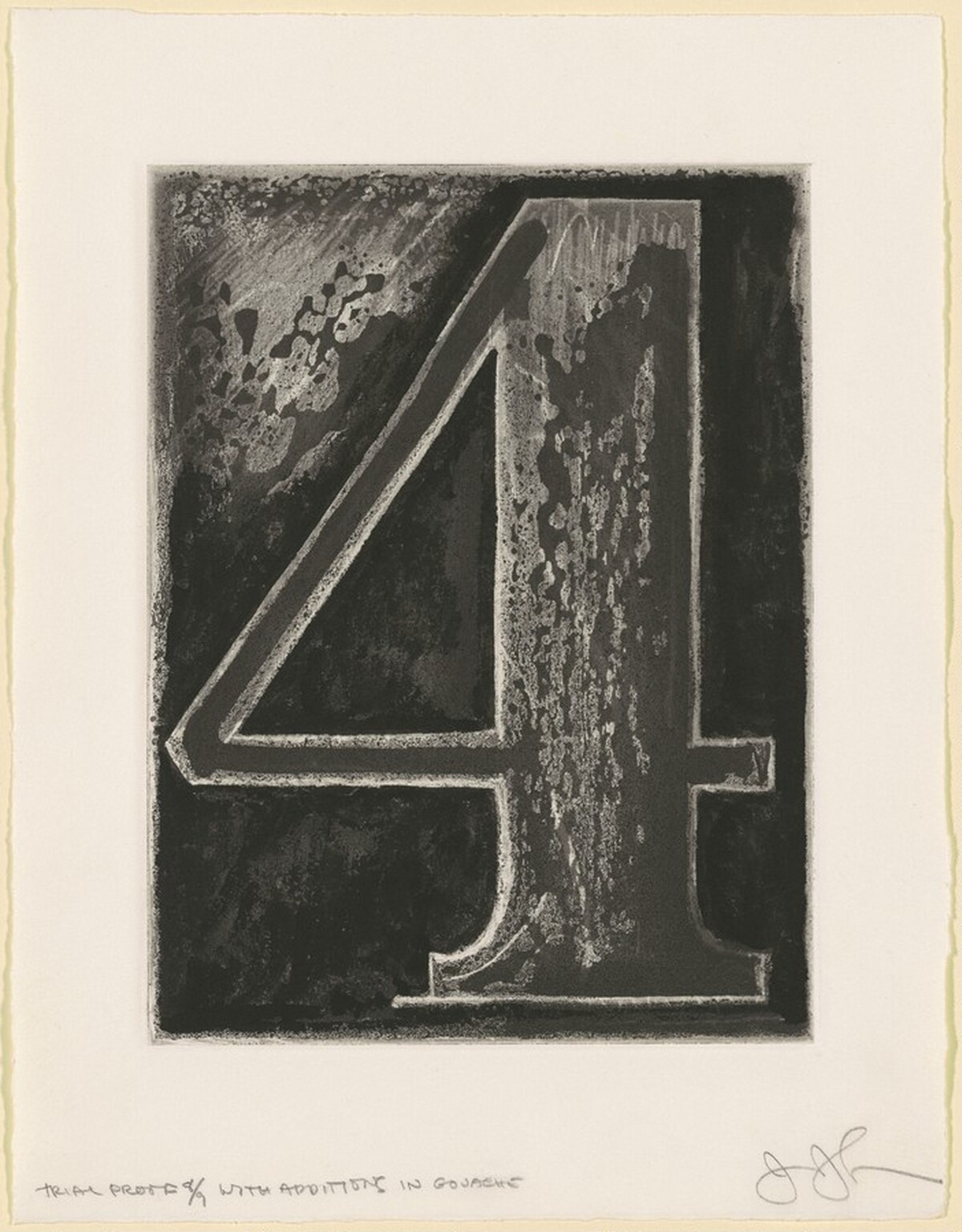Figure 4 [trial proof 8] by Jasper Johns