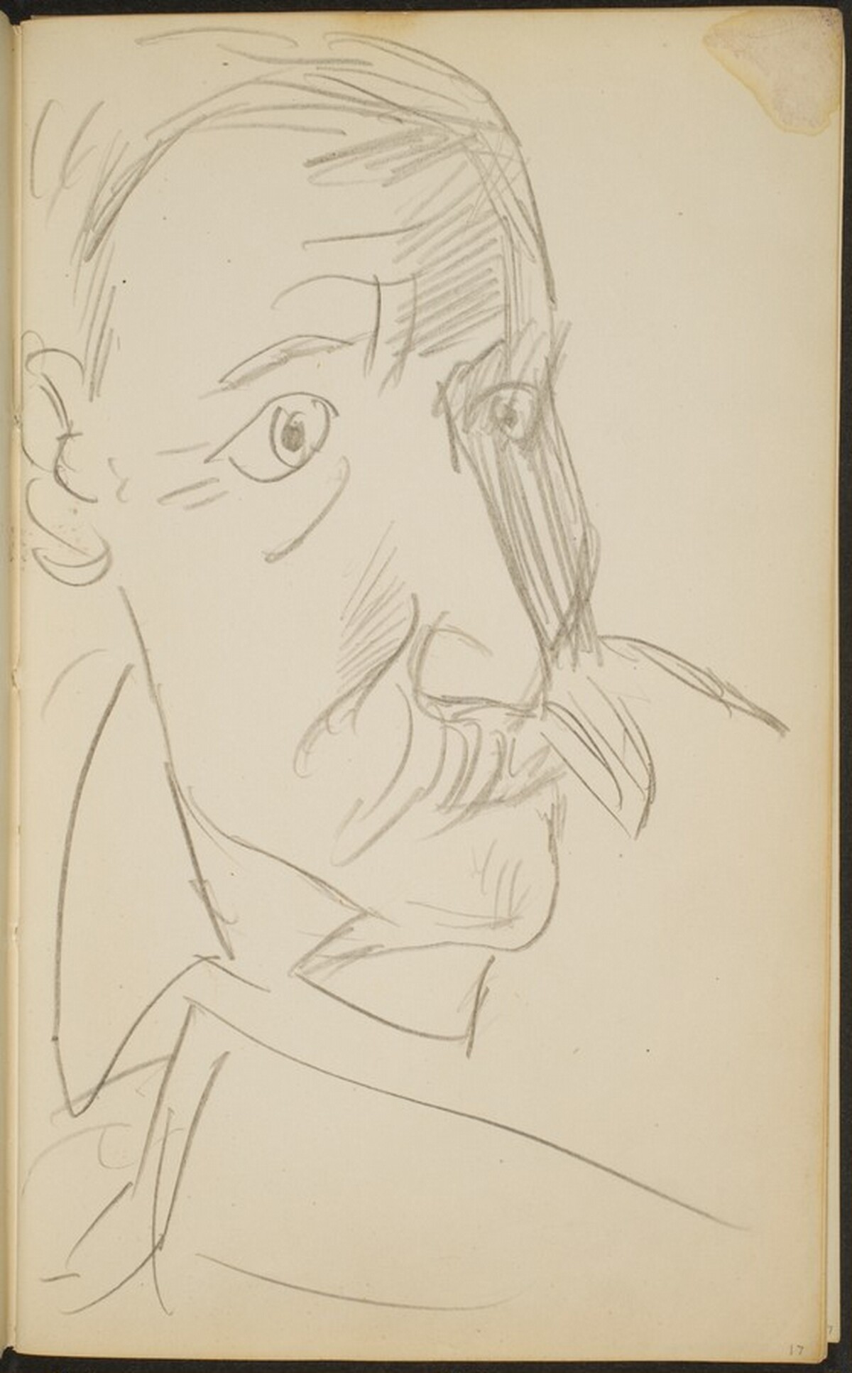 älterer Mann mit Schnurrbart (Elderly Man with Moustache) [p. 17] by Max Beckmann