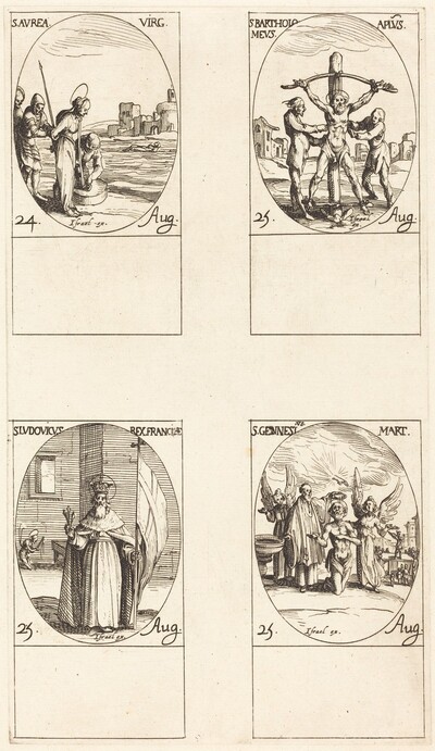 St. Aurea; St. Bartholomew; St. Louis; St. Genesius