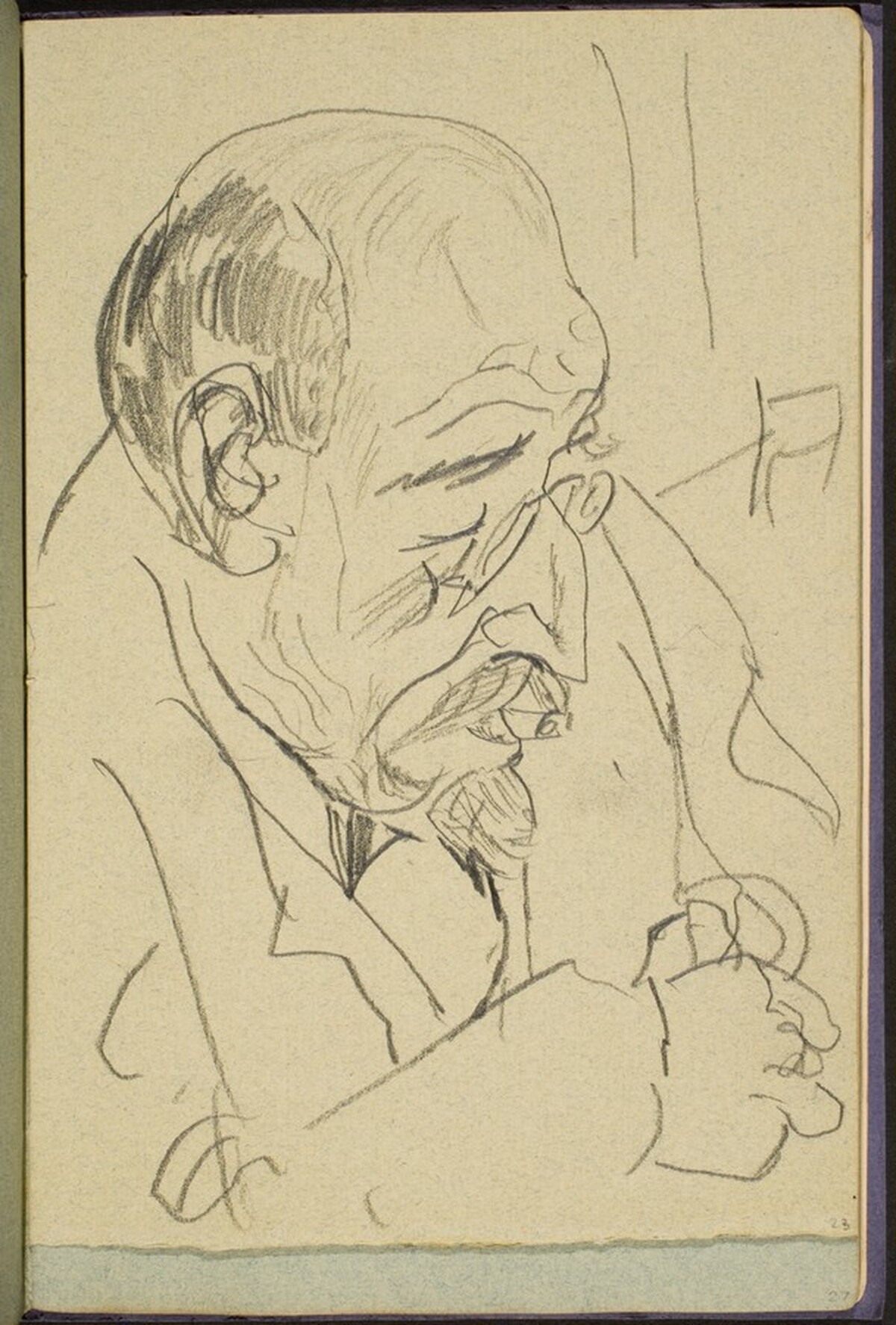 alter Mann mit Kneifer (Male Portrait) [p. 23] by Max Beckmann