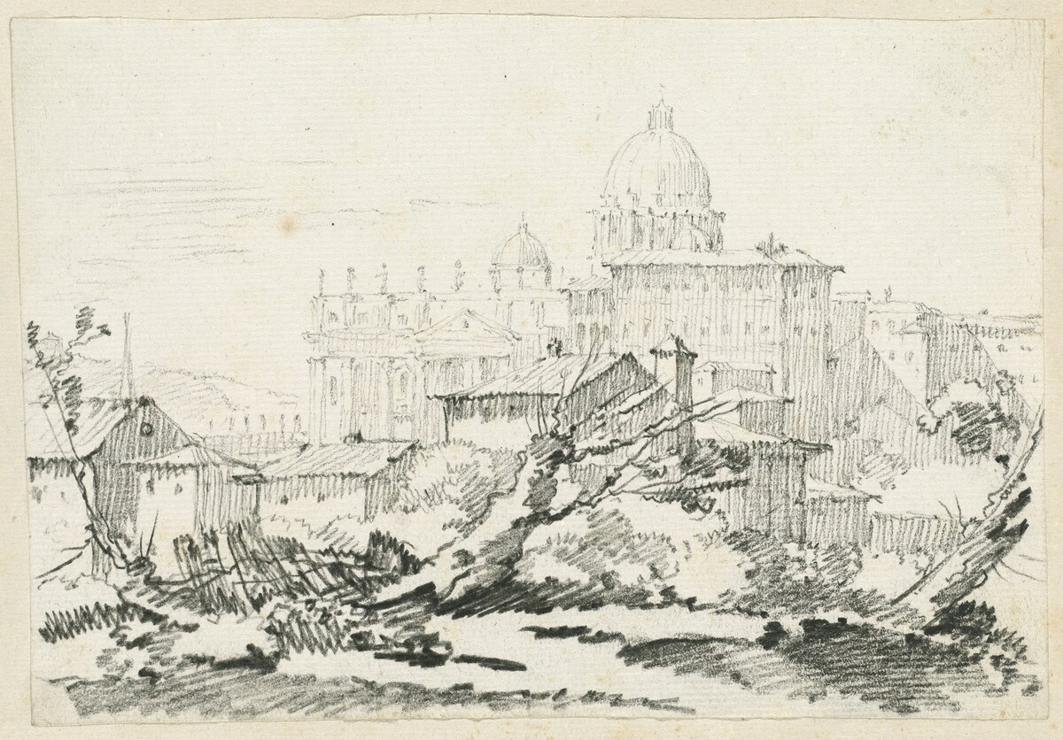 Saint Peter's Basilica and the Papal Palace by Joseph-Marie Vien