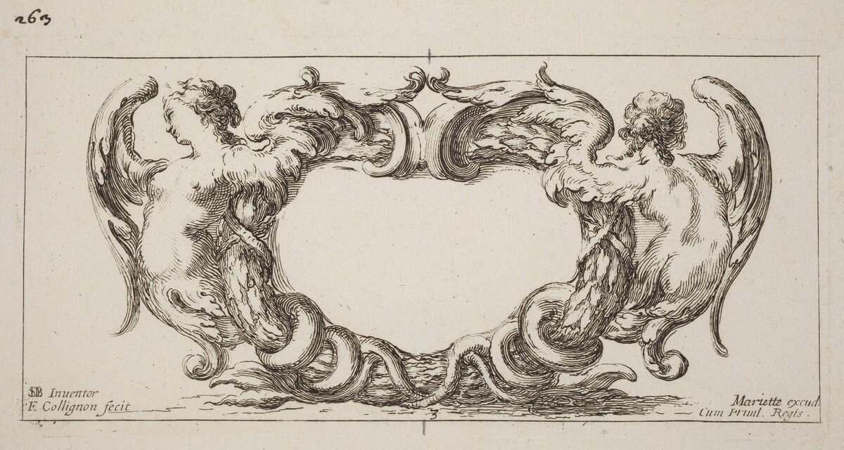 Cartouche by François Collignon after Stefano Della Bella